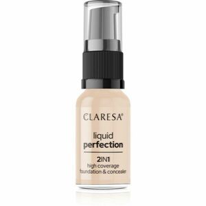 Claresa Liquid Perfection 2in1 vysoce krycí make-up odstín 102 Warm Medium 18 g obraz