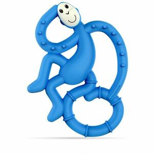 Matchstick Monkey Mini Monkey Teether kousátko s antimikrobiální přísadou Blue 1 ks obraz