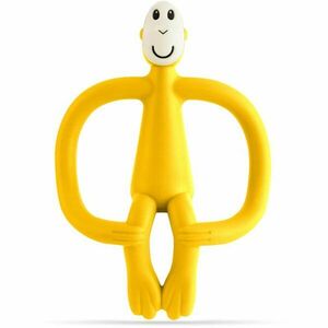 Matchstick Monkey Teething Toy and Gel Applicator kousátko s kartáčkem 2 v 1 Yellow 1 ks obraz