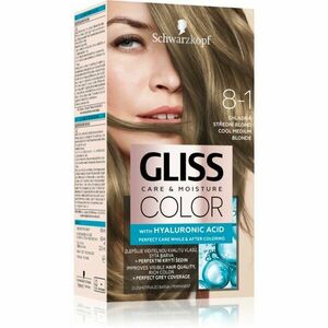 Schwarzkopf Gliss Color permanentní barva na vlasy odstín 8-1 Chladná střední blond 1 ks obraz