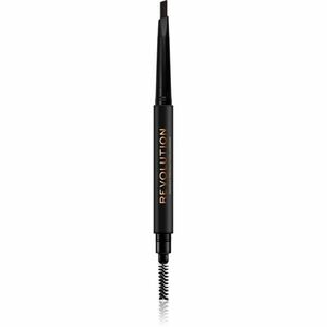 Makeup Revolution Duo Brow Definer precizní tužka na obočí odstín Dark Brown 0, 25 g obraz