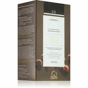 Korres Argan Oil permanentní barva na vlasy s arganovým olejem odstín 3.0 Dark Brown 50 ml obraz