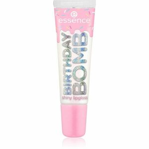 essence Birthday Bomb transparentní lesk na rty pro třpytivý lesk odstín 01 Cake My Day! 10 ml obraz