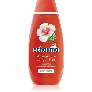 Schwarzkopf Schauma Stronger For Longer Hair posilující šampon pro dlouhé vlasy Hibiscus & Rosemary 400 ml obraz