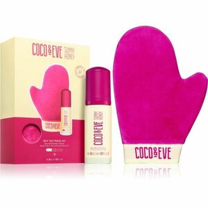 Coco & Eve Sunny Honey Ultimate Glow Travel Kit samoopalovací pěna s aplikační rukavicí cestovní balení Medium 60 ml obraz
