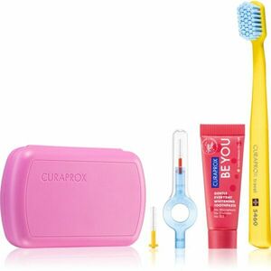 Curaprox Travel Set cestovní set na zuby, jazyk a dásně Pink obraz