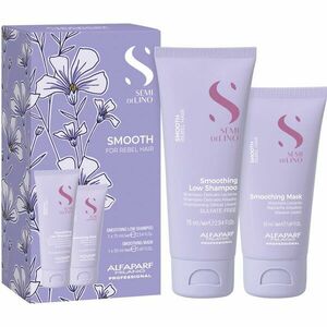 Alfaparf Milano Semi di Lino Smooth Minisize Kit cestovní set pro nepoddajné a krepatějící se vlasy obraz