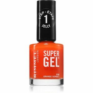 Rimmel Super Gel gelový lak na nehty bez užití UV/LED lampy odstín 018 Orange Sorbet 12 ml obraz