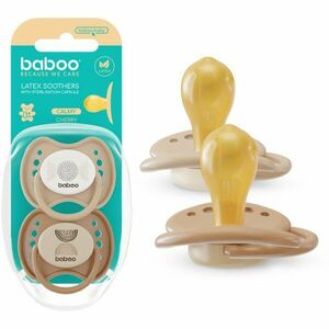 Baboo Soothers Round Latex with Case dudlík Au Naturale 0-6 m 2 ks obraz