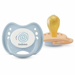 Baboo Soothers Round Latex with Case dudlík Blue Haze 6-12 m 2 ks obraz