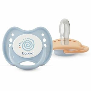 Baboo Soothers Silicone Symmetrical with Case dudlík Blue Haze 6-12 m 2 ks obraz