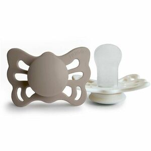 FRIGG Butterfly Size 1: 0-6 months dudlík Portobello/Cream 2 ks obraz