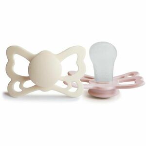 FRIGG Butterfly Size 2: 6-18 months dudlík Cream/Blush 2 ks obraz