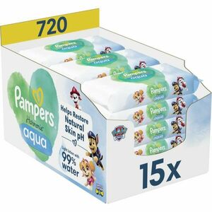 Pampers Harmonie Aqua Paw Patrol vlhčené čisticí ubrousky pro děti 720 ks obraz