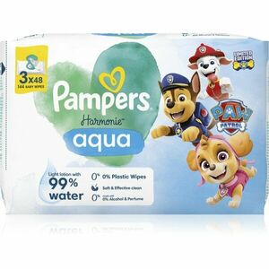 Pampers Harmonie Aqua Paw Patrol vlhčené čisticí ubrousky pro děti 144 ks obraz