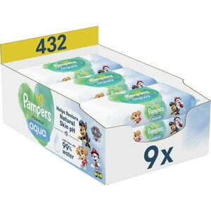 Pampers Harmonie Aqua Paw Patrol vlhčené čisticí ubrousky pro děti 432 ks obraz