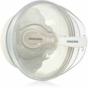 Kikkaboo Suction Bowl with Spoon miska s lžičkou s víčkem 4 m+ Beige 1 ks obraz