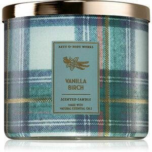 Bath & Body Works Vanilla Birch vonná svíčka s esenciálními oleji 411 g obraz