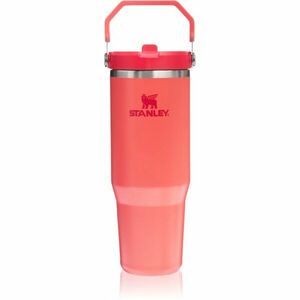 Stanley IceFlow™ Flip Straw Tumbler nerezová láhev na vodu Hot Coral 890 ml obraz