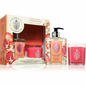 La Florentina Pomegranate Hand Wash and Candle dárková sada obraz