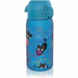 Ion8 Leak Proof lahev na vodu pro děti Blue Cats 350 ml obraz