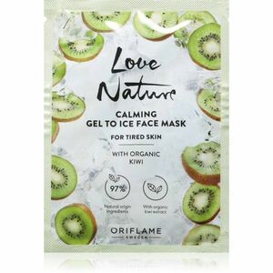 Oriflame Love Nature Gel To Ice Organic Kiwi zklidňující pleťová maska pro unavenou pleť 10 ml obraz