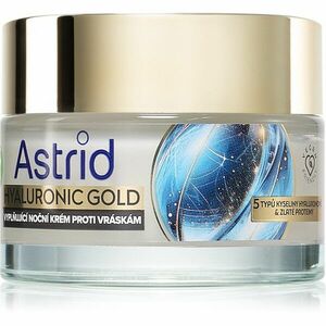 Astrid Hyaluronic Gold noční krém proti vráskám s proteiny 50 ml obraz