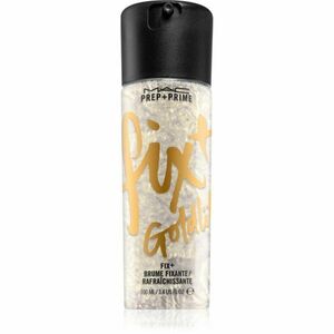 MAC Cosmetics Prep + Prime Fix+ (Shimmer) pleťová mlha pro fixaci make-upu pro okamžité rozjasnění odstín Goldlite 100 ml obraz