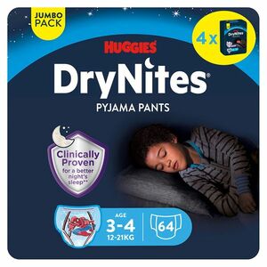 DRY NITES Jumbo Natahovací kalhotky chlapecké 3-4 let 64 kusů obraz