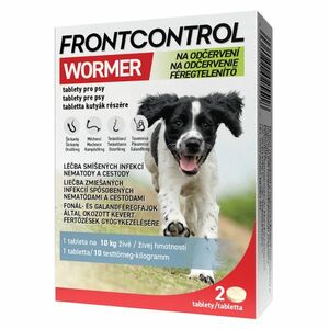 FRONTCONTROL Wormer na odčervení tablety pro psy 2 kusy obraz
