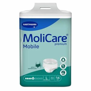 MOLICARE Mobile Inkontinenční kalhotky natahovací 5 kapek vel L 14 ks obraz