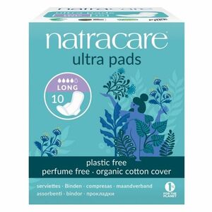 NATRACARE Menstruační vložky Ultra LONG s křidélky 10 ks obraz