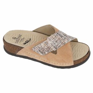 SABATINI KAROLINA Tweed/Camoscio pantofle karamelové 1 pár, Velikost obuvi: 38 obraz