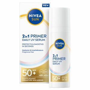 NIVEA Sun Pleťové sérum Primer 2 v 1 SPF50+ 30 ml obraz