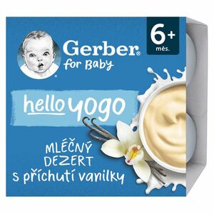 GERBER Hello yogo mléčný dezert vanilkový 6m+ 4 x 100 g obraz