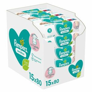 PAMPERS Sensitive ubrousky 15 x 80 ks obraz