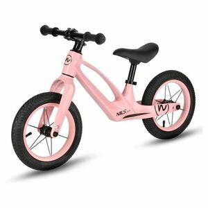 NILS Fun dětské odrážedlo RB901 s 12 pumpovanými koly a LED růžové obraz
