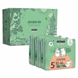 MOOMIN Baby 5 eko pleny jubilejní dárkový box maxi 10–16 kg 120 kusů obraz