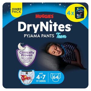 DRY NITES Jumbo Natahovací kalhotky chlapecké 4-7 let 64 kusů obraz