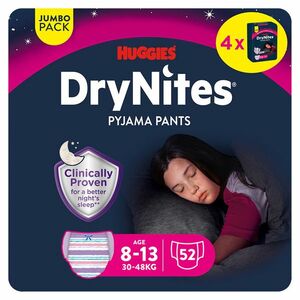 DRY NITES® Jumbo Natahovací kalhotky pro dívky 8-13 let 52 kusů obraz