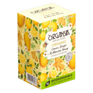ORGANSIA Lemon ginger & Manuka honey ovocno-bylinný čaj BIO 18 sáčků obraz