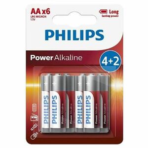 PHILIPS LR6P6BP/10 tužkové baterie 6 kusů obraz