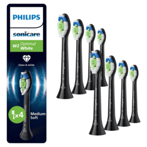 PHILIPS Sonicare optimal white standard černé náhradní hlavice 8 kusů obraz