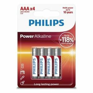PHILIPS LR03P4B/10 mikrotužkové baterie 4 kusy obraz