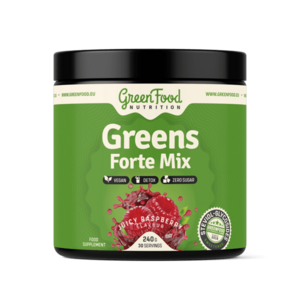 GREENFOOD NUTRITION Greens Forte Mix juicy raspberry 240 g obraz