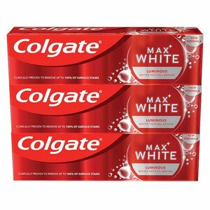 COLGATE Zubní pasta Max White Luminous 3x 75 ml obraz