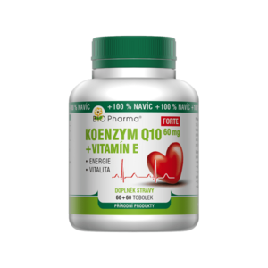 BIO PHARMA Koenzym Q10 forte 60 mg + vitamín E 60+60 tobolek obraz