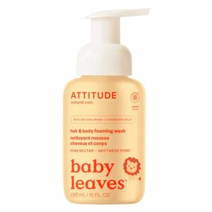 ATTITUDE Baby leaves dětská mycí pěna 2 v 1 s vůní hruškové šťávy 295 ml obraz