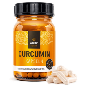 WOLDOHEALTH Kurkumin s piperinem 120 kapslí obraz