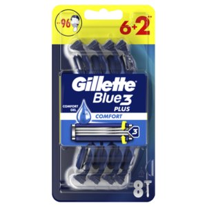 GILLETTE Blue3 Jednorázový holící strojek 6 + 2 kusy obraz